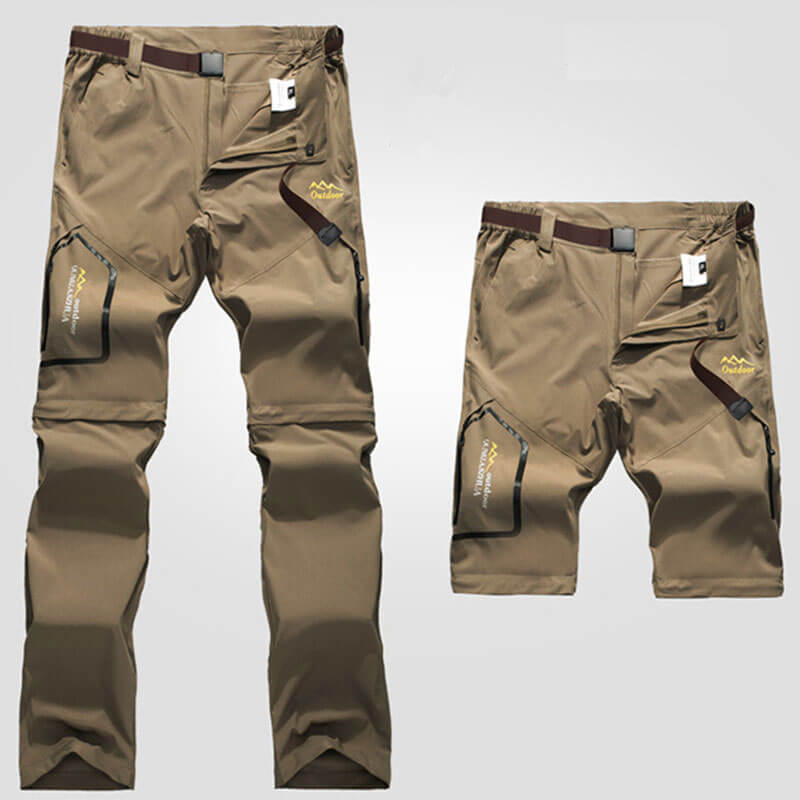 Outdoor Quick Dry Pants & Shorts - Stretch hiking pants with two detachable sections