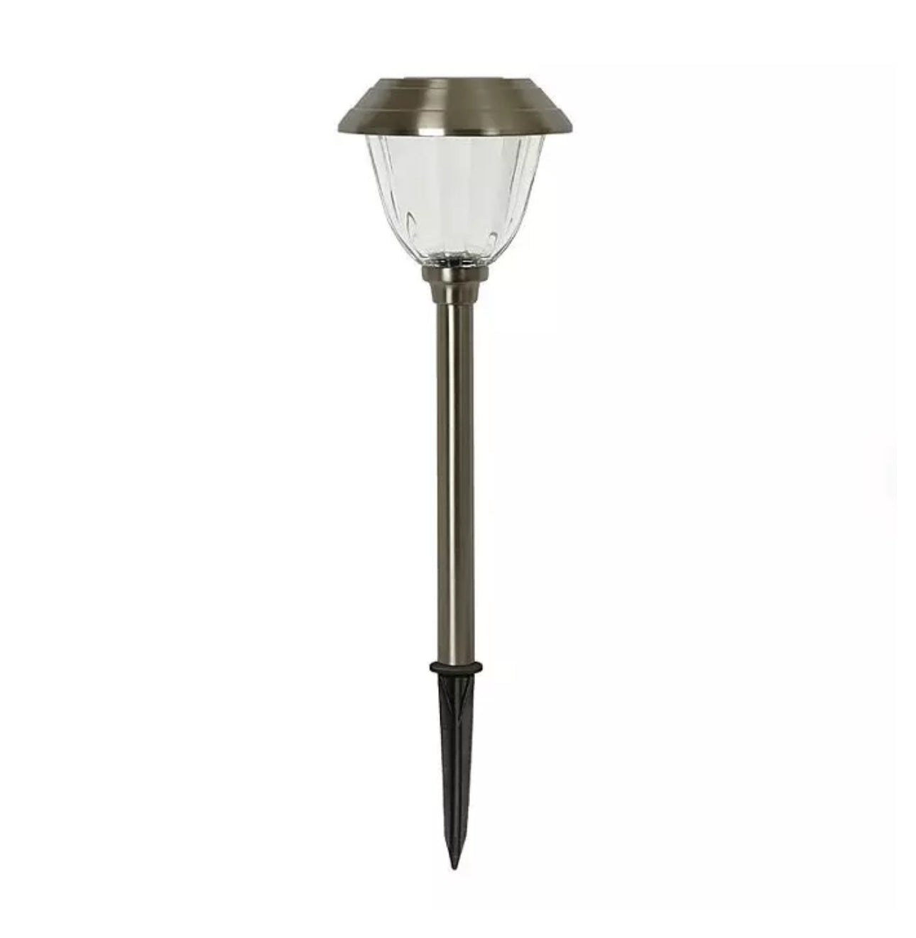 10-Pack Solar Pathway LED Lights Outdoor-Stainless Steel 15 Lumen ( Silver )